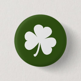 Anpassade Irish Shamrock Button | MÖRK GRÖNT Knapp