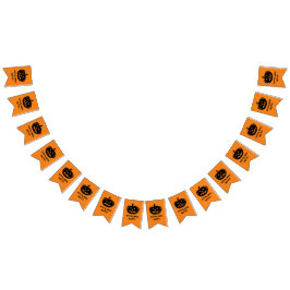 Anpassade jackolantern Halloween-festbuntingflaggo Vimplar