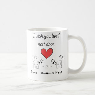 Anpassade jag önskar att du levde nästa dörrgåva kaffemugg