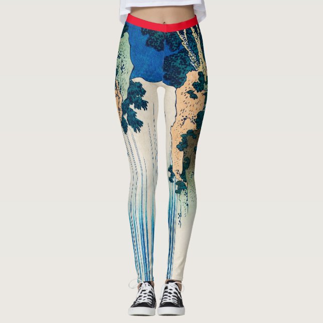 ANPASSADE JAPANESE WOODBLOCK SKRIV ut Leggings (Framsida)