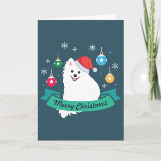 Anpassade Japansk Spitz Hund's God jul Kort