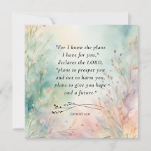 Anpassade Jeremiah 29:11 Bible Verse