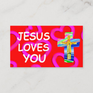 Anpassade Jesus Kärlek dig med Christian Kor Visitkort