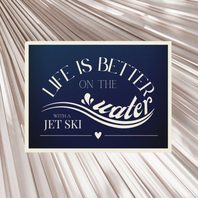 Anpassade jet skidsup canoe kayak-båt vykort (Skapare uppladdad)