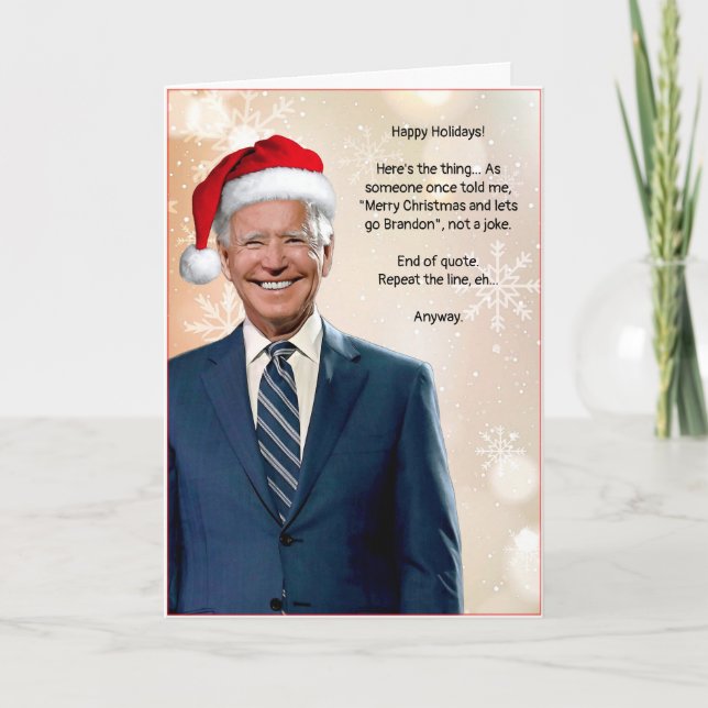 Anpassade Joe Biden-julkort Helgkort (Framsida)