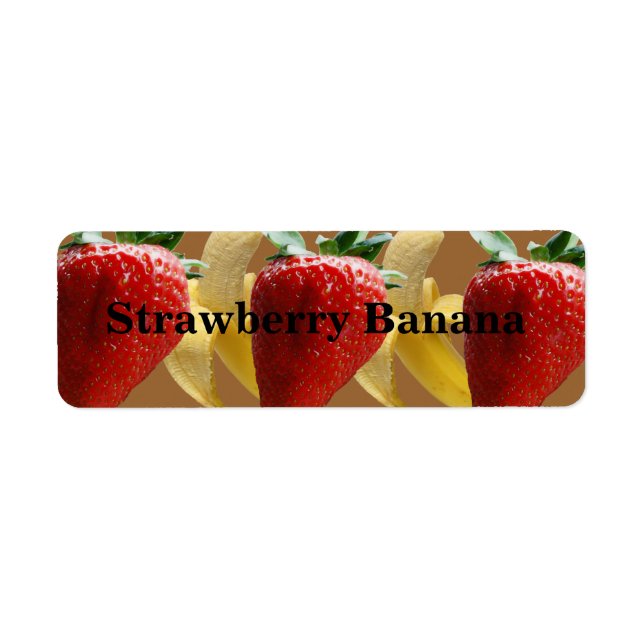 Anpassade Jordberry Banana-etiketter Returadress Etikett (Framsidan)