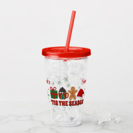 Anpassade Jul Cheer Acrylic Tumbler Take Away Mugg