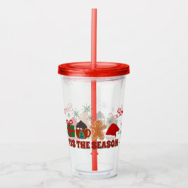 Anpassade Jul Cheer Acrylic Tumbler Take Away Mugg