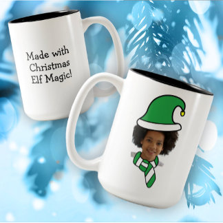 Anpassade Jul Elf Photo Mugg
