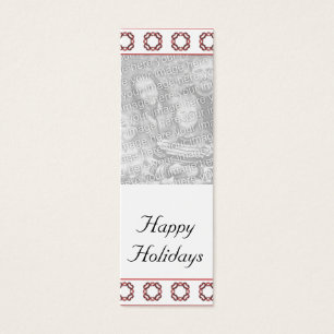 Anpassade Jul/Hanukkah Photo Bookmark Litet Visitkort
