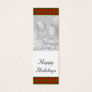 Anpassade Jul/Hanukkah Photo Bookmark Litet Visitkort