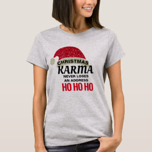 Anpassade jul Humor Karma T-Shirt Design