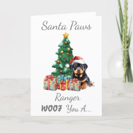Anpassade jul-Hund Rottweiler Helgkort