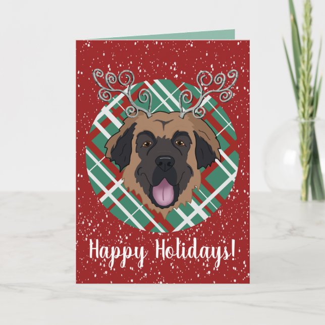 Anpassade jul Leonberger Kort (Framsida)