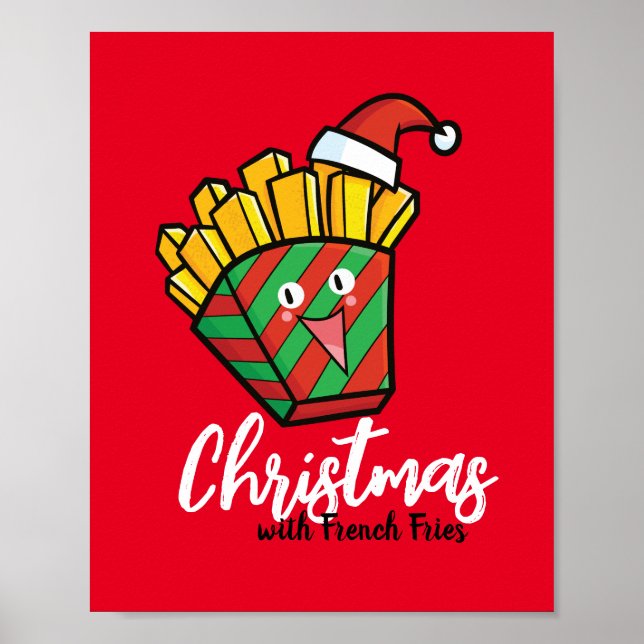 Anpassade jul med fransk fries poster (Framsidan)