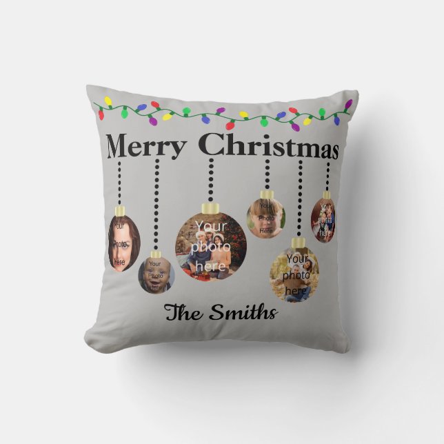 Anpassade jul Ornament Dekorativ kudde (Framsida)