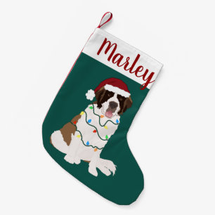 Anpassade jul Saint Bernard Liten Julstrumpa