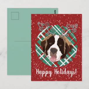 Anpassade jul Saint Bernard Vykort