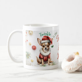Anpassade jul Santa Chihuahua Kaffemugg