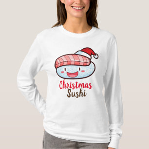 Anpassade Jul Sushi Kvinnors T-Shirts