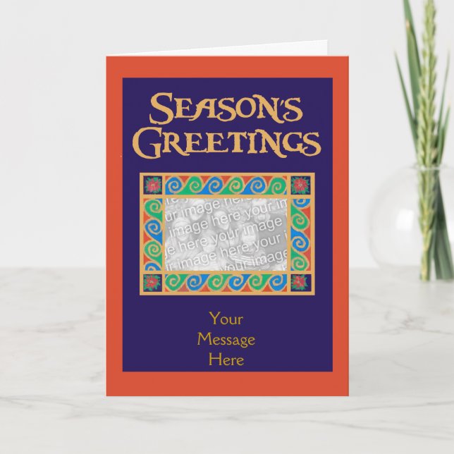 Anpassade Julfotoport Helgkort (Framsida)