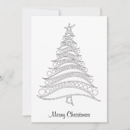 Anpassade Julgran Helgdag Card till Färg Julkort