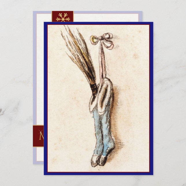 Anpassade julklager julkort (Fram/baksida)