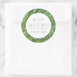 Anpassade julklapp runt klistermärke