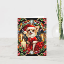 Anpassade julkort Chihuahua Santa Kort