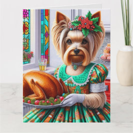 Anpassade julkort Silky Terrier Kort