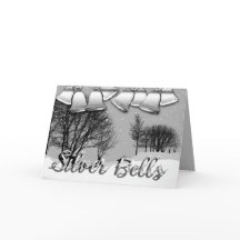Anpassade Julkort Silver Klockor