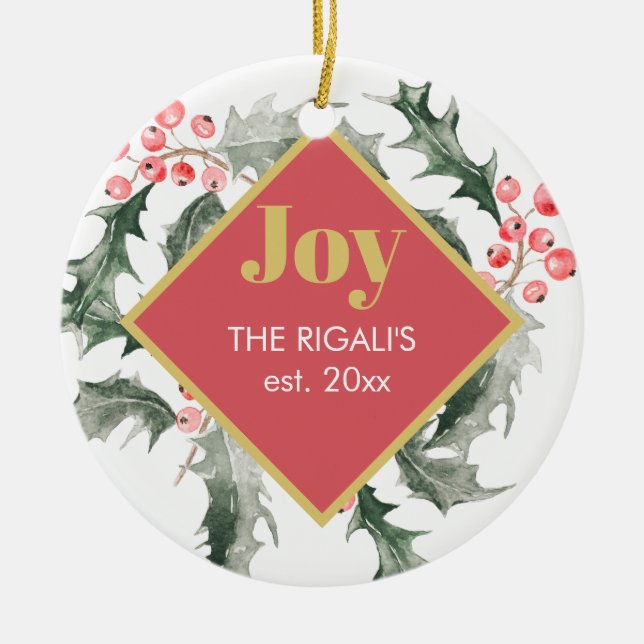 Anpassade julprydnader julgransprydnad keramik (Framsidan)