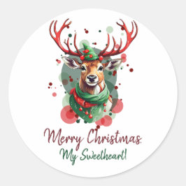 Anpassade julrenar runt klistermärke