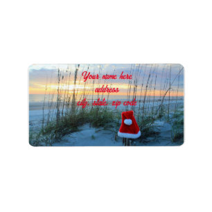 Anpassade Julstrand adressetiketter