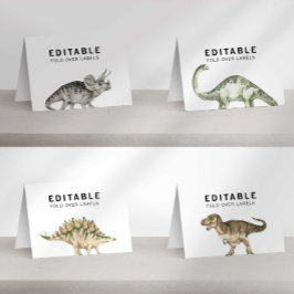 Anpassade Jurassic Dinosaur Vikbara Etiketter