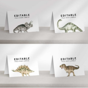 Anpassade Jurassic Dinosaur Vikbara Etiketter