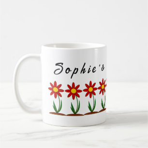 Anpassade kaffe mugg med söta blommor