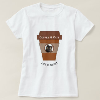 Anpassade Kaffe och katt - Livet är sötat Tröja