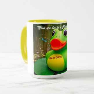 Anpassade kaffemuggar med Duck Frog Swamp