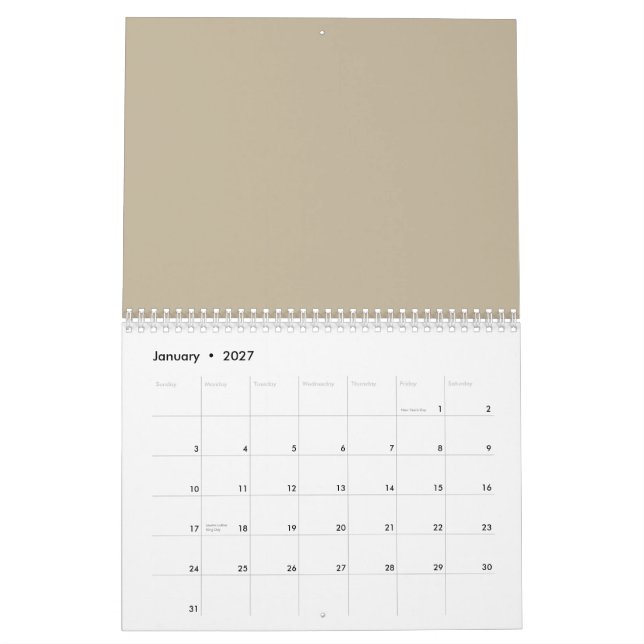Anpassade kalendrar | Tvåsidig layout Kalender (Jan 2027)