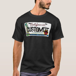 Anpassade Kaliforniens registreringsskyltskjorta T Shirt