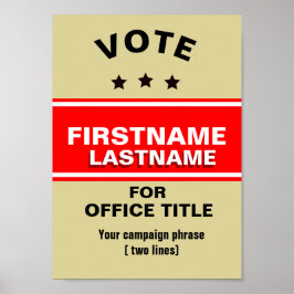 Anpassade kampanj poster