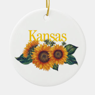 Anpassade Kansas Ornament med solros