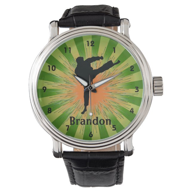 Anpassade Karate Design Watch Armbandsur (Framsida)