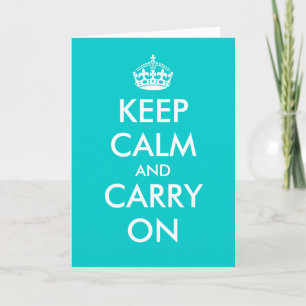 Anpassade Keep calm and carry on bulk vykort