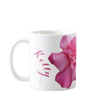 Anpassade Kelly namn söt rosa ros blommigt