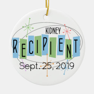 Anpassade Kidney Recipient med Anpassningsbar Phot Julgransprydnad Keramik