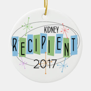 Anpassade Kidney Recipient med Anpassningsbar Phot Julgransprydnad Keramik