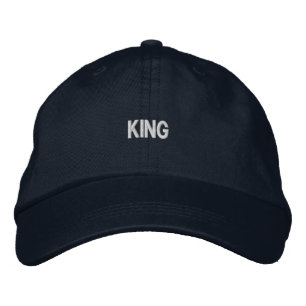 Anpassade KING Hattar-Hår Accessoarer Marinblå Fär Broderad Keps