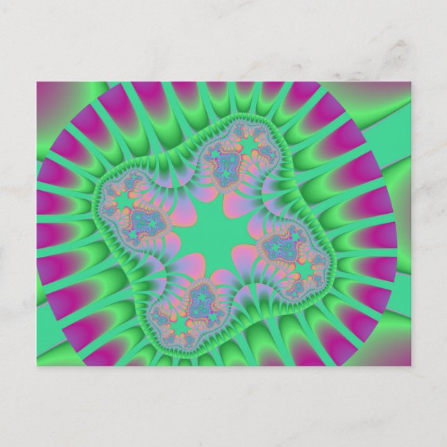 Anpassade klövergröna blomsterkort vykort (Framsida)